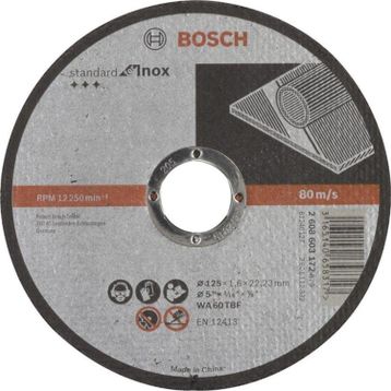 Bosch Standard Seri 125x1.6 mm Taş Düz Inox Paslanmaz Çelik Kesme Diski