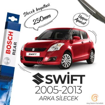Bosch Suzuki Swift Arka 2005-2013 Rear H250 Silecek