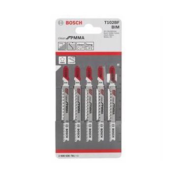 Bosch T102BF 5'li Paket Dekupaj Testeresi Bıçağı