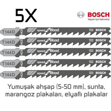 Bosch T144D 100'lü Paket Dekupaj Testeresi Bıçağı