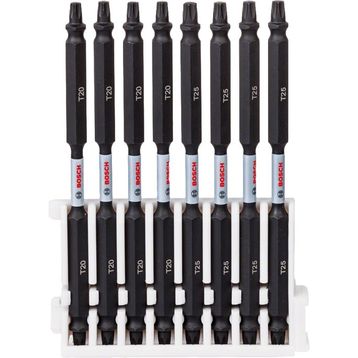 Bosch T20x4/T25x4 110 mm 8'li Impact Control Serisi Çift Taraflı Vidalama Ucu