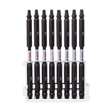 Bosch T20x4/T25x4 110 mm 8'li Impact Control Serisi Çift Taraflı Vidalama Ucu