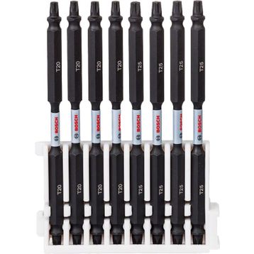 Bosch T20x4/T25x4 110 mm 8'li Impact Control Serisi Çift Taraflı Vidalama Ucu