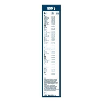 Bosch Twin 550 S 550 550 mm Rüzgarlıklı Silecek Seti