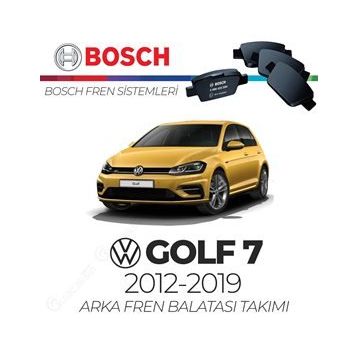 Bosch Volkswagen Golf 7 2012 - 2019 Arka Fren Balata Takımı