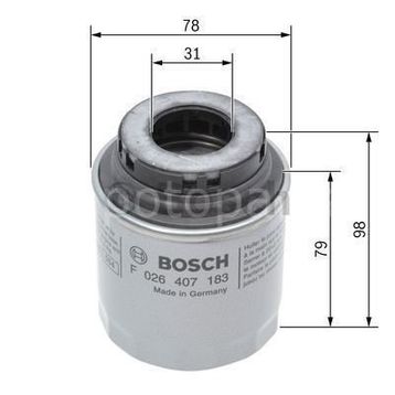 Bosch Volkswagen Jetta 1.4 TSI 2011-2014 Yağ Filtresi