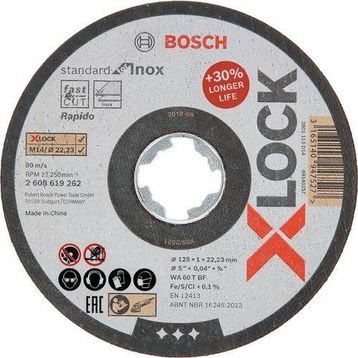 Bosch X-LOCK 125x1.0 mm Standard Seri Düz Inox Kesme Diski