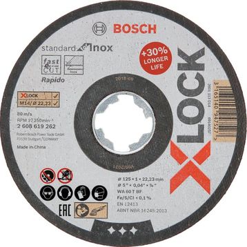 Bosch X-LOCK 125x1.0 mm Standard Seri Düz Inox Kesme Diski