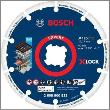 Bosch X-Lock 125x22,23 mm Elmas Metal Disk