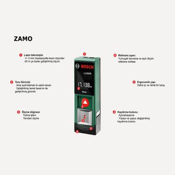 Bosch Zamo Tinbox 20 mt Lazer Metre