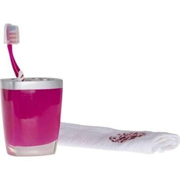 Bosphorus 11x8 cm Gri Pembe Poliresin Diş Fırçalık