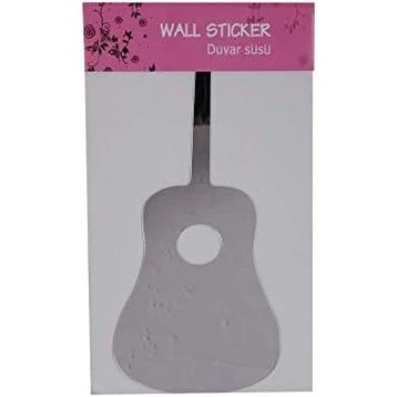 Bosphorus Aynalı Gitar Şekilli Duvar Sticker