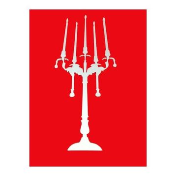 Bosphorus Aynalı Şamdan Şekilli Duvar Sticker