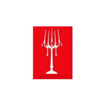 Bosphorus Aynalı Şamdan Şekilli Duvar Sticker