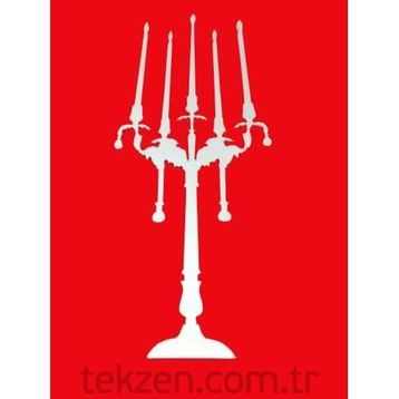 Bosphorus Aynalı Şamdan Şekilli Duvar Sticker