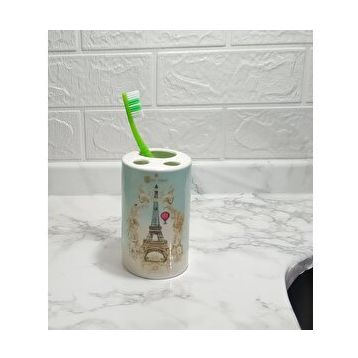 Bosphorus Diş Fırçalık Eyfel Kulesi Romantik Yeşil Banyo Aksesuarı