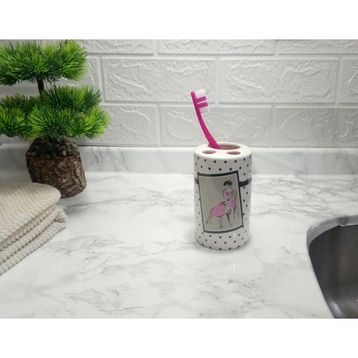 Bosphorus Diş Fırçalık Pembe Elbiseli Kadın Model Banyo Aksesuarı