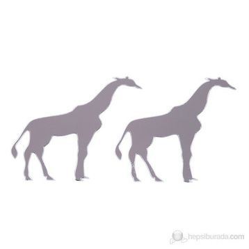 Bosphorus Giraffe Aynalı 20x14.8 cm 2 Adet Duvar Stickerı