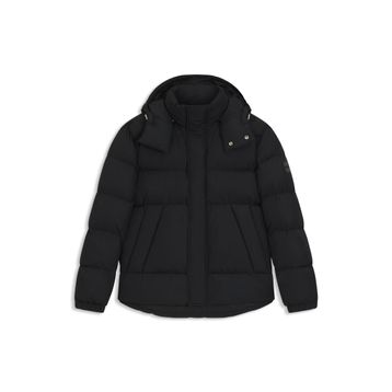 Boss 50551599 001 Kapitoneli Regular Fit Siyah Çıkarılabilir Kapüşonlu Şişme Erkek Mont