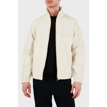 Boss 50554286 131 - Bej Regular Fit Dik Yaka Fermuarlı Erkek Mont