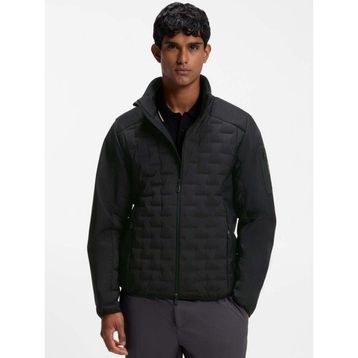 Boss 50561388-001 Erkek Regular Fit Dik Yaka Çift Yönlü Fermuarlı Kaz Tüyü Siyah Mont