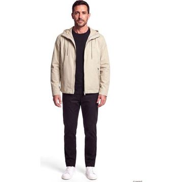 Boss 50564188-254 Erkek Regular Fit Kapüşonlu Yaka Uzun Kollu Bej Mont