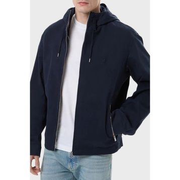 Boss 50564188 404 - Lacivert Logolu Regular Fit Kapüşonlu Mont Erkek Mont