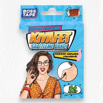 Boss Tape 25 mm 75 mm 24 Adet Kıyafet Sabitleme ve Vücut Bandı