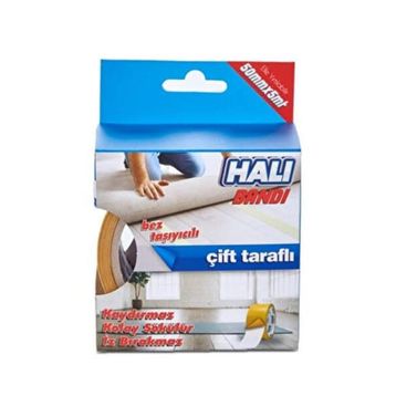 Boss Tape Çift Taraflı Halı Kilim Sabitleme ve Kaydırmaz 50 mm x 5 mt Bant