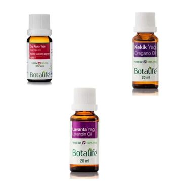 Botalife 20 ml Kekik Yağı + 20 ml Lavanta Yağı +10 ml Çay Ağacı Yağı