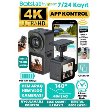 Botslab 360+ V9H 4K Aksiyon Kamera