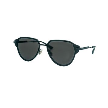 Bottega Veneta BV 1271S 001 63 Unisex Geometrik Siyah Metal Güneş Gözlüğü