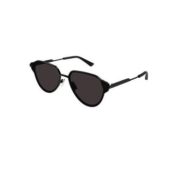 Bottega Veneta BV 1271S 001 63 Unisex Geometrik Siyah Metal Güneş Gözlüğü