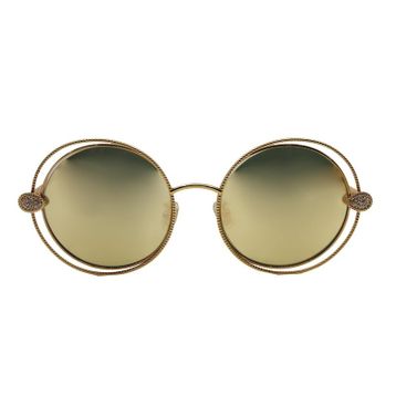 Boucheron 0029S 002 57 Gold Yuvarlak Çerçeve Kadın Güneş Gözlüğü