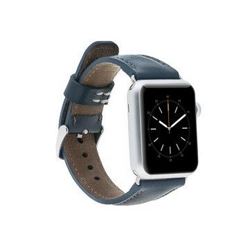 Bouletta 38-40-41 mm SNB Lacivert Apple Watch Uyumlu Deri Kordon