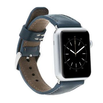 Bouletta 38-40-41 mm SNB Lacivert Apple Watch Uyumlu Deri Kordon