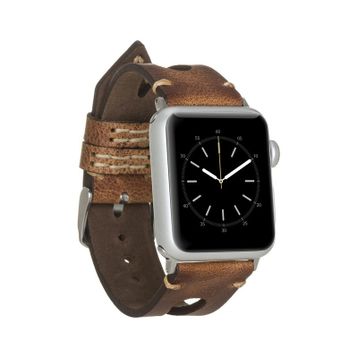 Bouletta 38-40-41 mm Taba Apple Watch Uyumlu Deri Kordon