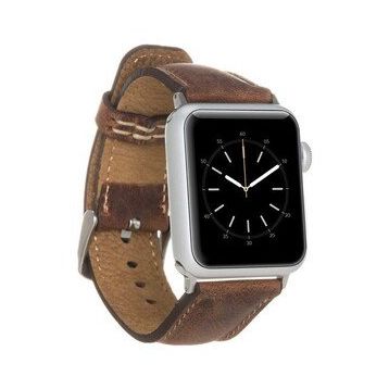 Bouletta 42-44-45 mm G2 Kahverengi Apple Watch Uyumlu Deri Kordon