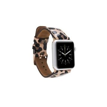 Bouletta 42-44-45 mm Leopar NE Apple Watch Uyumlu Deri Kordon