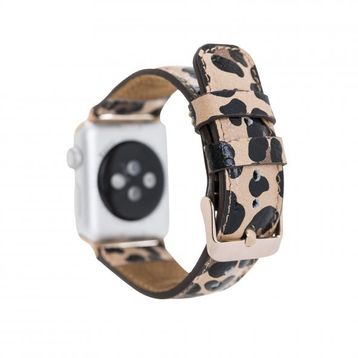 Bouletta 42-44-45 mm Leopar NE Apple Watch Uyumlu Deri Kordon