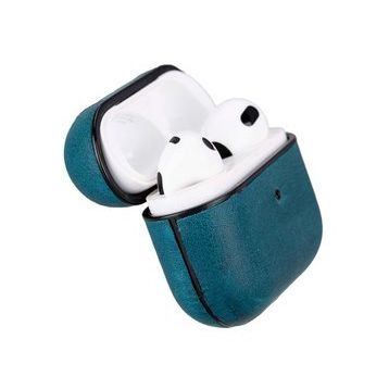 Bouletta AA32 Mavi Jupp Apple Airpods 3.Nesil Uyumlu Deri Kılıf