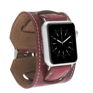 Bouletta Apple Watch 38-40 mm Kırmızı Deri Kordon