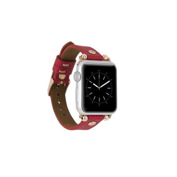 Bouletta Apple Watch 38-40 mm Kırmızı Deri Kordon
