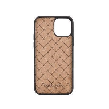 Bouletta BRN4EF Mavi Apple iPhone 12 Pro Uyumlu Deri Arka Kapak