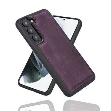 Bouletta CZ7 Mor Samsung Galaxy S22 Plus Uyumlu Deri Arka Kapak