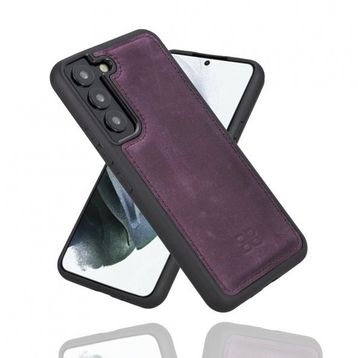 Bouletta CZ7 Mor Samsung Galaxy S22 Uyumlu Deri Arka Kapak