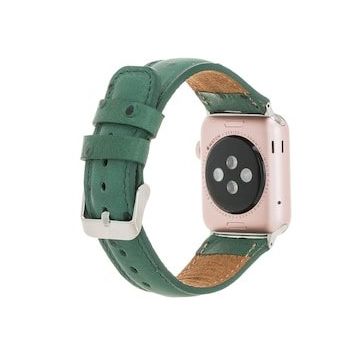 Bouletta DE6 42-44-45 mm Yeşil Apple Watch Uyumlu Deri Kordon