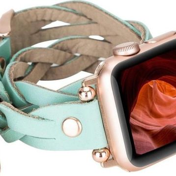 Bouletta DT RT BRN7 38-40-41 mm Apple Watch Uyumlu Deri Kordon