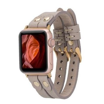 Bouletta Ely Double Tour GT ERC3 Apple Watch Uyumlu Deri Kordon