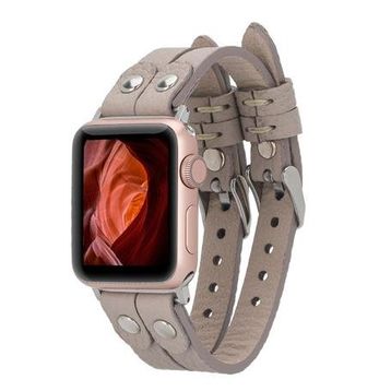 Bouletta Ely Double Tour ST ERC3 Apple Watch Uyumlu Deri Kordon